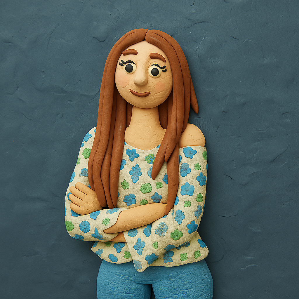 A photo beside its claymation interpretation.